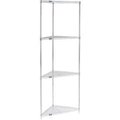 Global Equipment Nexel    Chrome Corner Wire Shelving 32"W x 24"D x 86"H 796622